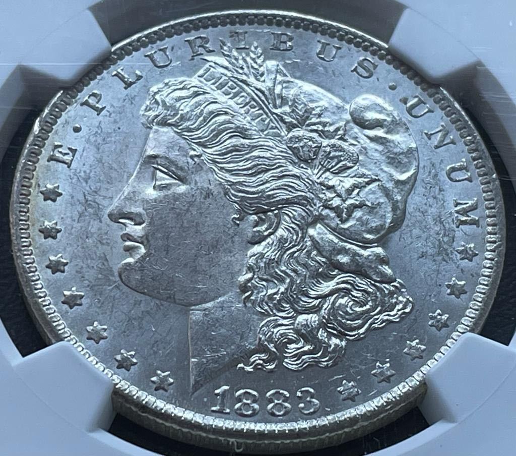 アメリカ モルガンダラー銀貨1883o MS63 NGC の画像5