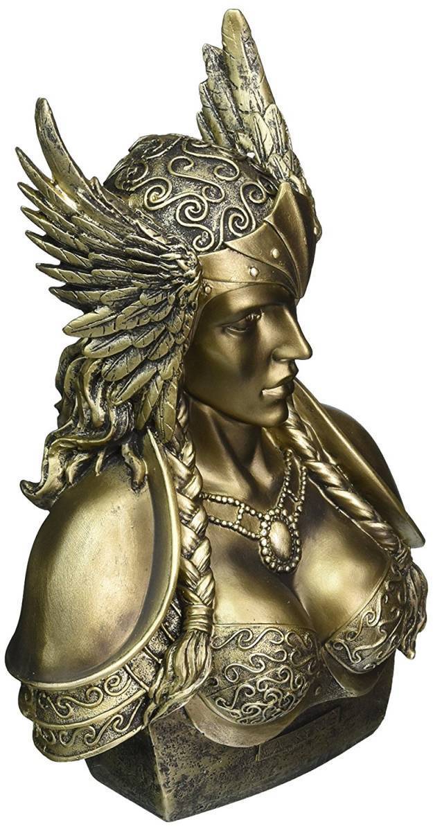 ヴァルキリー（ワルキューレ）胸像 北欧神話 彫刻オブジェ 彫像フィギュア/ラグナロク ルーン石碑(輸入品_画像3