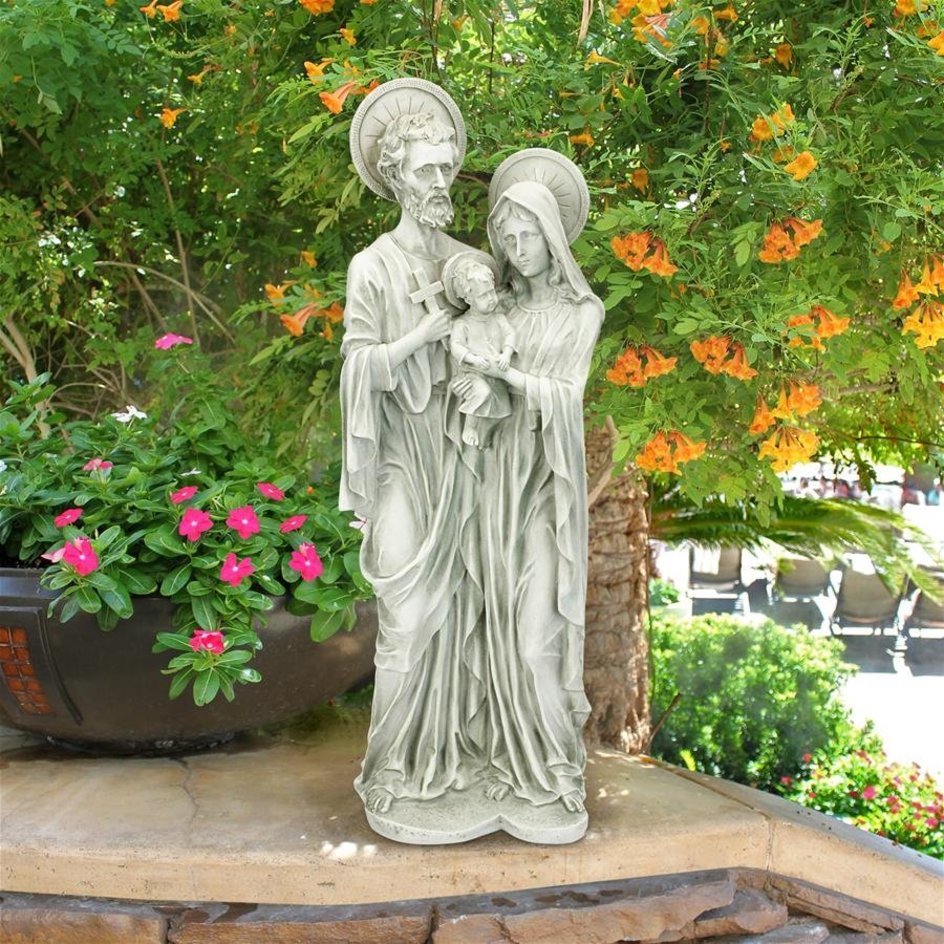 聖家族彫像：ラージ彫刻 聖母マリア ヨセフ イエス・キリスト