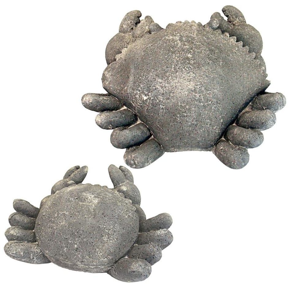 気難しい石ガニ達：大中サイズ 蟹2匹 ガーデン彫刻: 彫像 庭園 芝生 パティオ(輸入品_画像4
