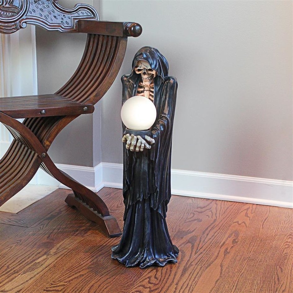 グリム・リーパー 死神のランプ ライト照明彫像 イルミネーション・スカル骸骨オカルト彫刻 インテリア置物(輸入品