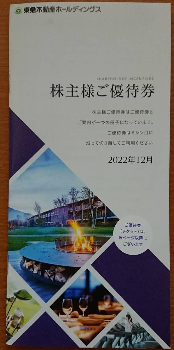 東急不動産ホールディングス 株主優待券 1000株以上5000株未満 - 割引券