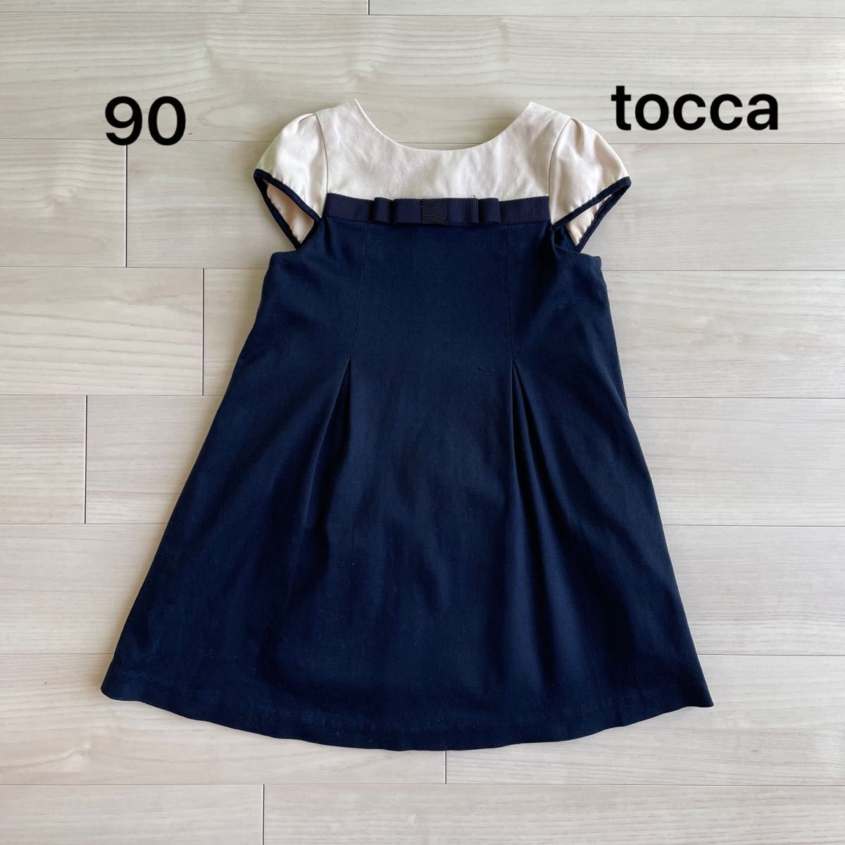 価格交渉OK】90 TOCCA トッカ ワンピース Aライン ネイビー ベージュ