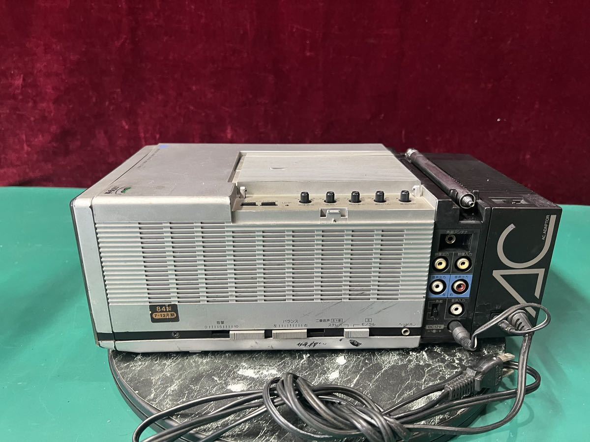 レトロ SHARP ポータブルテレビ AC アダプタ付き CT-6003 (100s)の画像5
