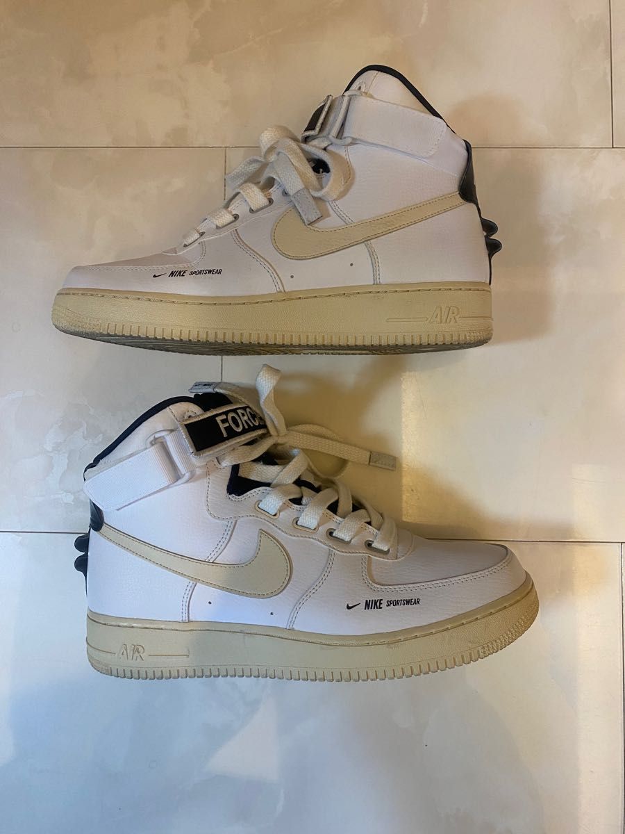 激レア Nike Air Force 1 High Utility White Light Cream  ナイキ エアフォース