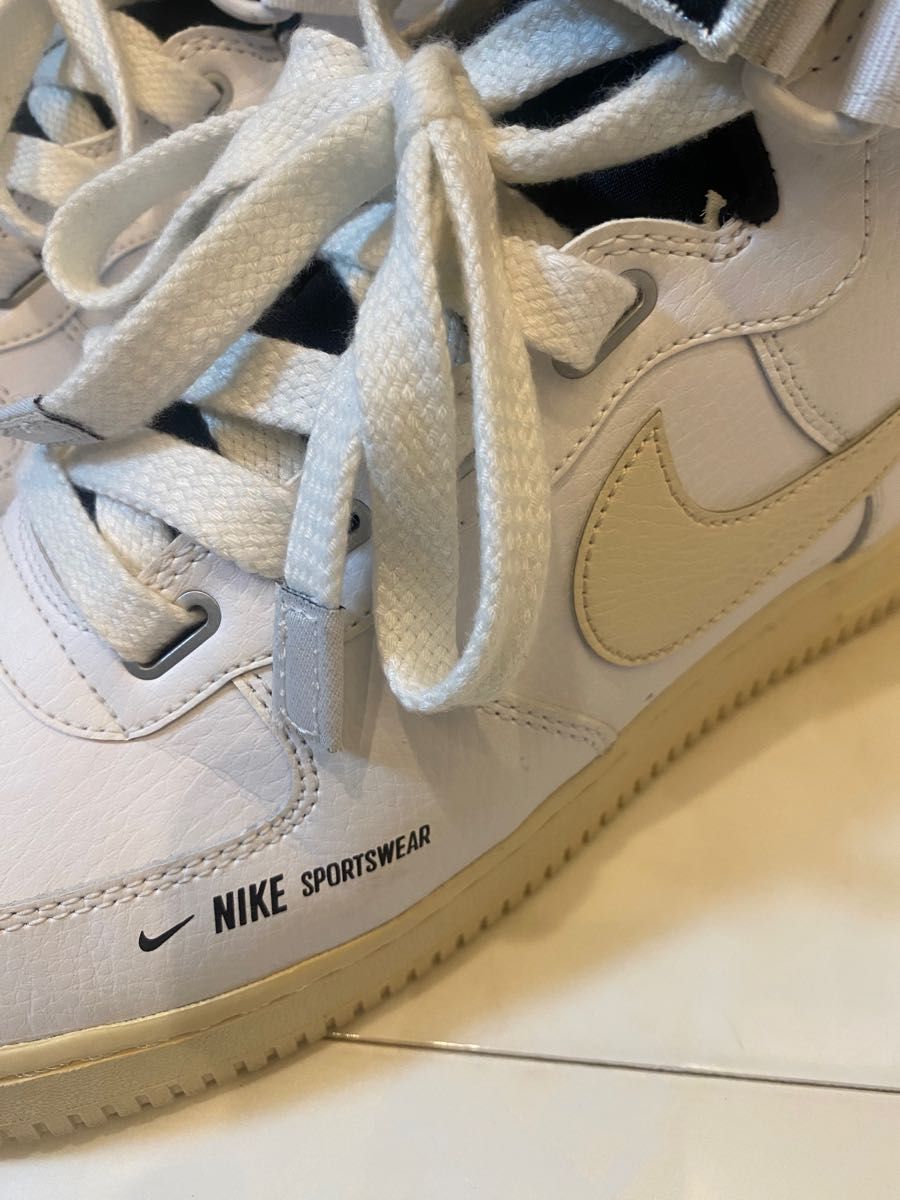 激レア Nike Air Force 1 High Utility White Light Cream  ナイキ エアフォース