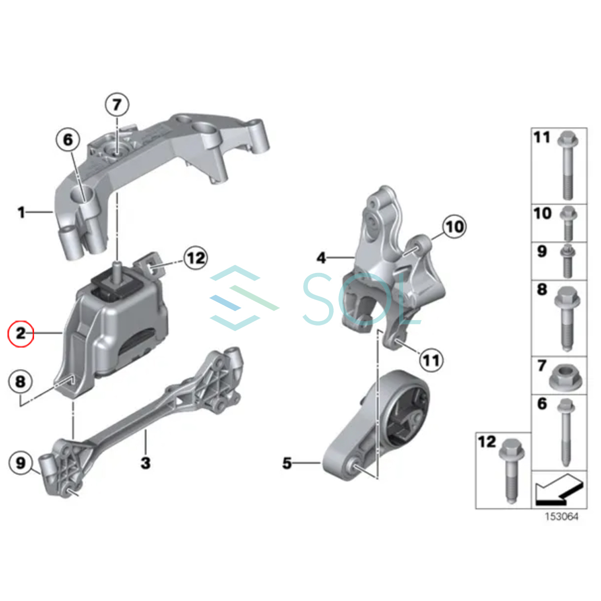 BMW MINI R55 R56 R57 R58 R59 R60 R61 エンジンマウント クーパー クーパーS クーパーD JCW 22116782374 22114050886 出荷締切18時_画像3