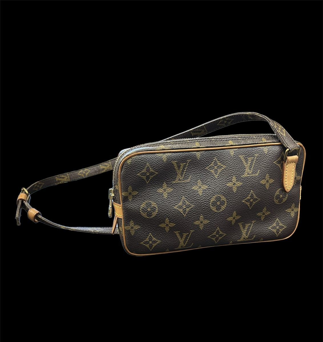 高級品 美品 ルイヴィトン マルリー バンドリエール ショルダーバッグ
