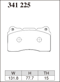 DIXCEL ディクセル ブレーキパッド Specom-GT フロント用 シボレー コルベット (C7) H26.4～ 6.2L Z51/グランスポーツ除く_画像2