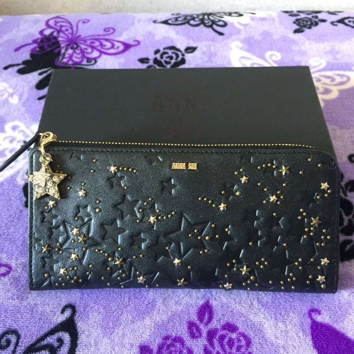 レア☆アナスイ ANNA SUI ホロスコープ L字ラウンドファスナー 長財布