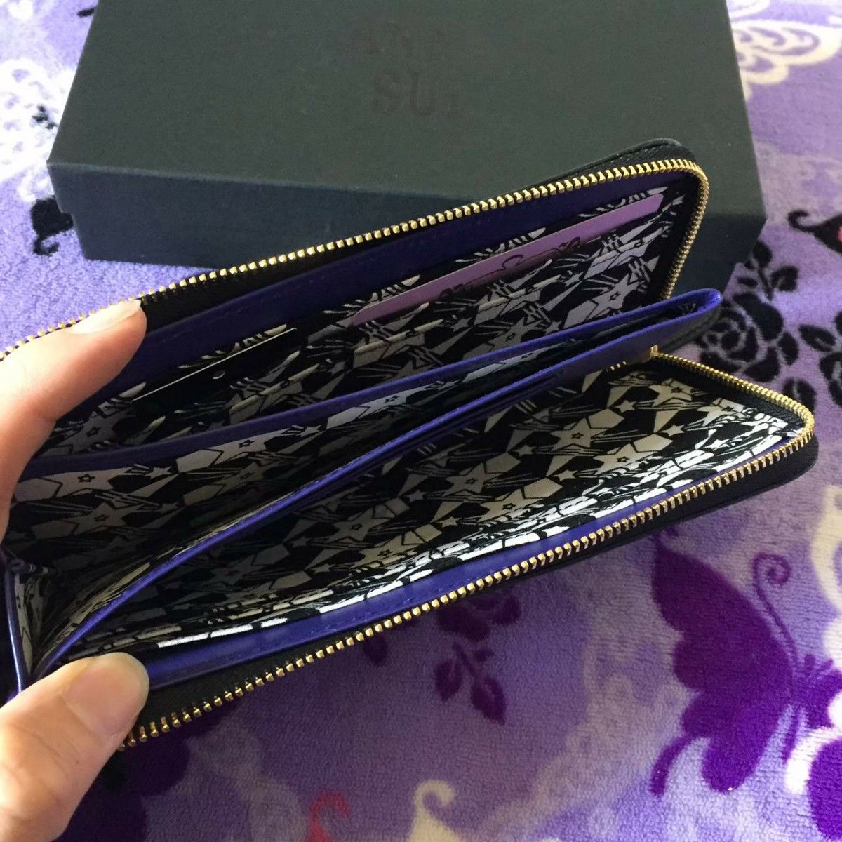 レア☆アナスイ ANNA SUI ホロスコープ L字ラウンドファスナー 長財布