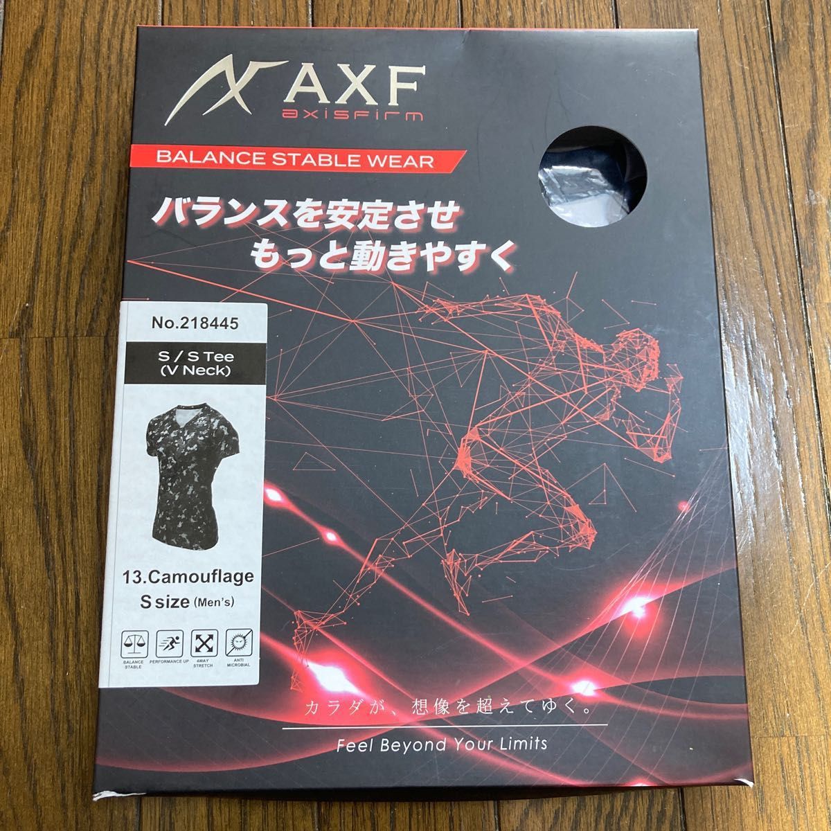 S【新品・未使用】AXF アクセフ 半袖 トレーニング ウェア Tシャツ 迷彩柄