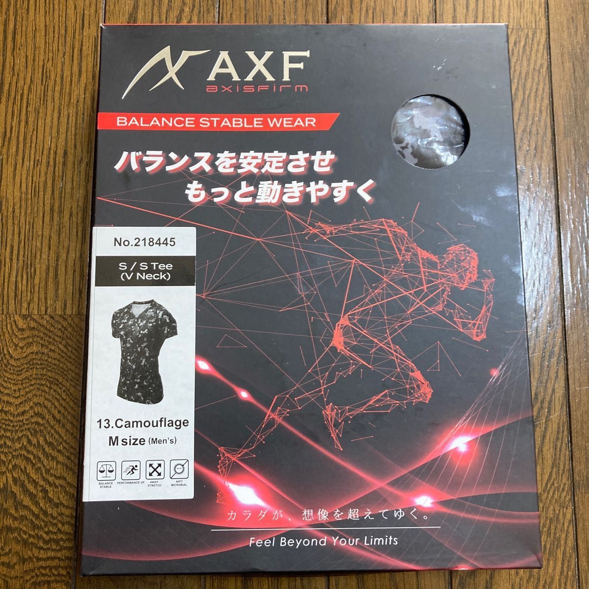 M【新品・未使用】AXF アクセフ 半袖 トレーニング ウェア Tシャツ 迷彩柄