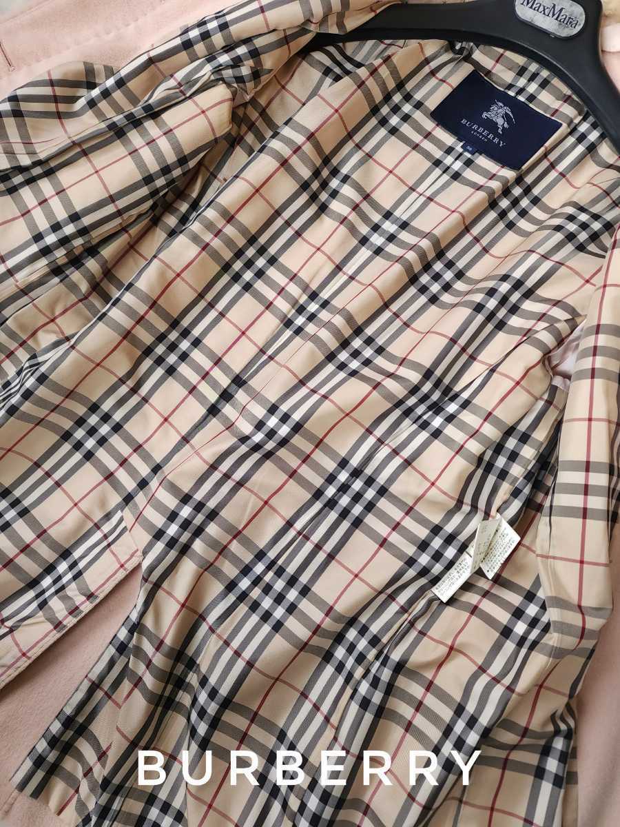 超高級 burberry 一級品バーバリーチェックコート パステルピンク系