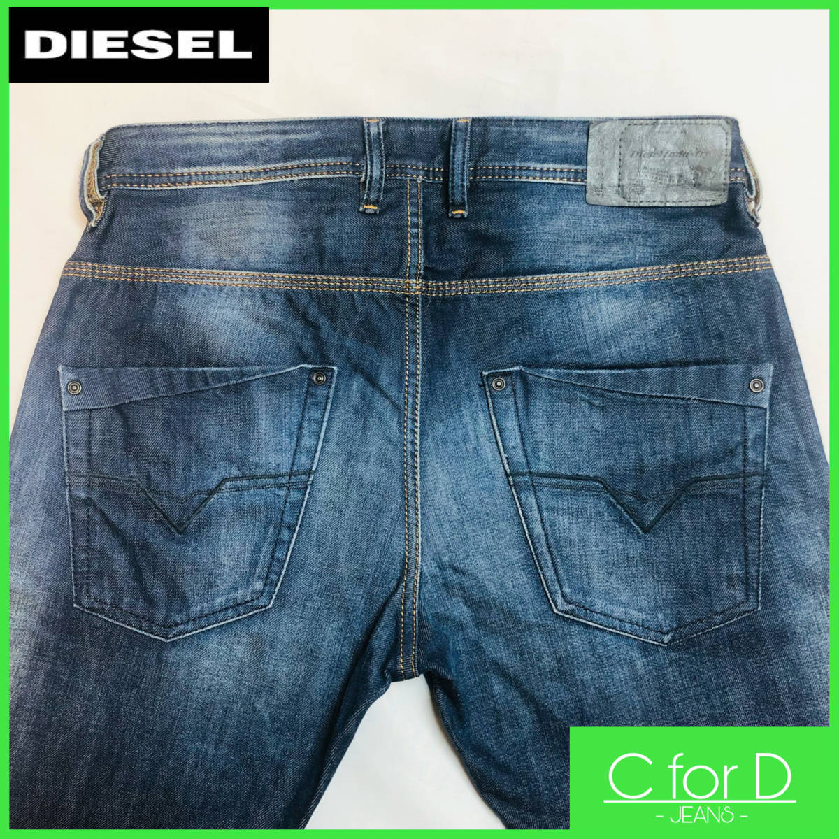 ★DIESEL★W30 ディーゼル KROOLEY ジッパーフライ レギュラースリム キャロット メンズ ジーンズ デニム ジーパン パンツ Gパン P074