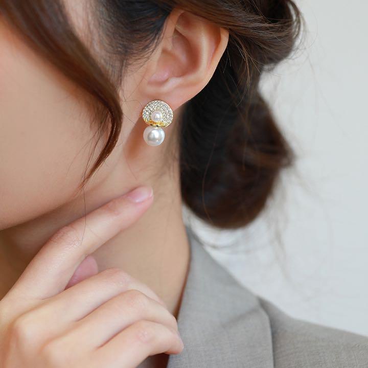 N0550 パール ピアス レディース 大人気 アレルギー対応