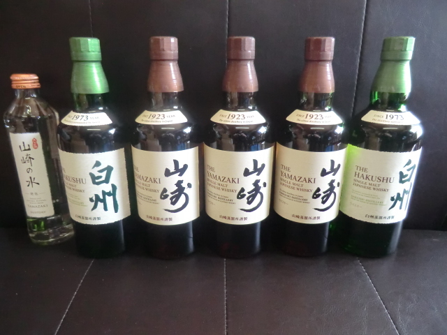 全国送料無料 サントリー ウイスキー WHISKY 山崎 白州 ノンビンテージ 山崎 700ml 山崎の水付き 6本セット シングルモルトウイスキー