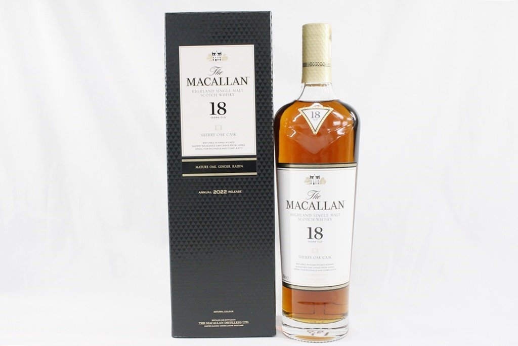 ◎ 【1スタ！】未開栓 The MACALLAN ザ・マッカラン 18年 シェリーオーク スコッチ ウイスキー お酒 箱付き 700ml 43％ h_z_画像1