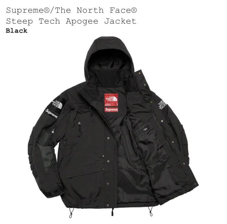 22fw Supreme THE NORTH FACE Steep Tech Apogee Jacket Black 黒 L シュプノース シュプリーム box logo _画像2