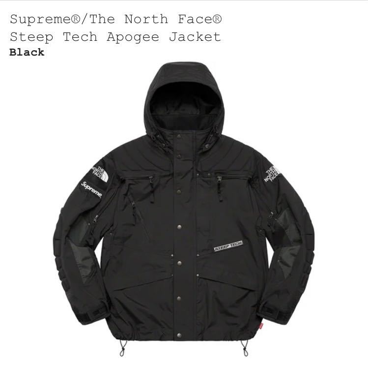 22fw Supreme THE NORTH FACE Steep Tech Apogee Jacket Black 黒 L シュプノース シュプリーム box logo _画像1