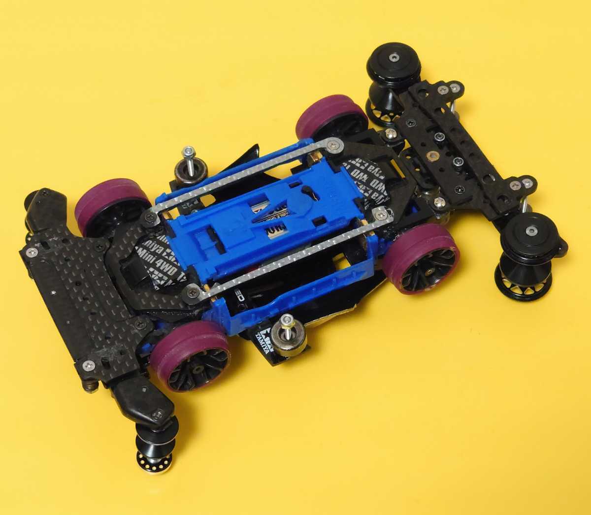 ミニ四駆 MSフレキ フルカスタム完成車 アズール ATスラダン ミニ四駆 MSフレキ フルカスタム完成車 アズール ATスラダン