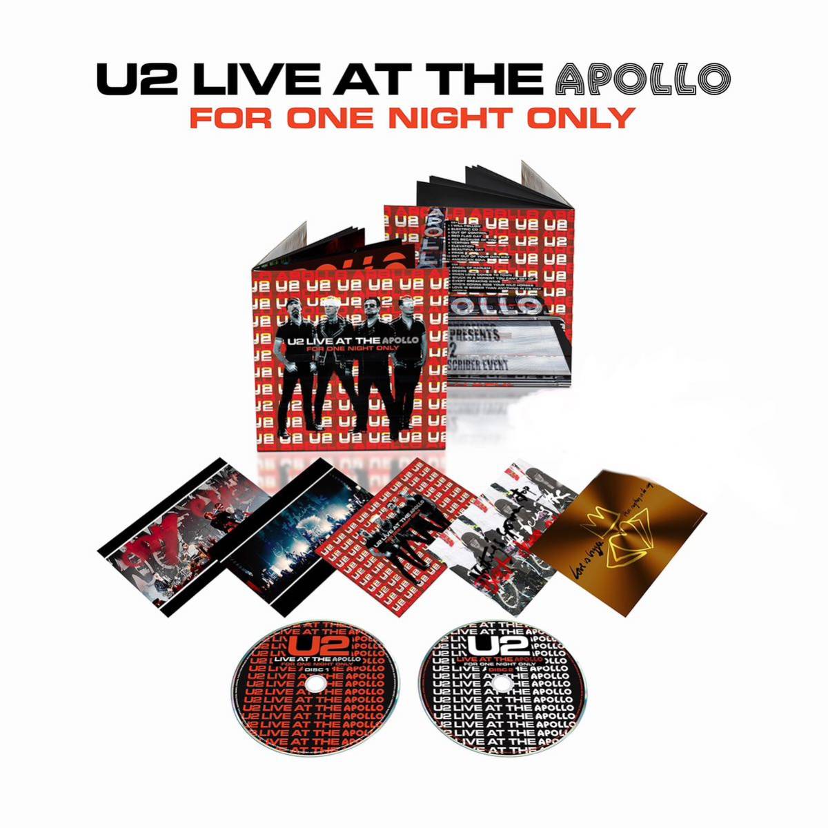 U2 LIVE AT THE APOLLO FOR ONE NIGHT ONLY открытка комплект имеется вентилятор Club ограничение CD новый товар нераспечатанный 