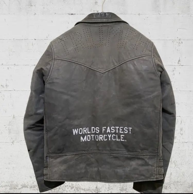 Paul smith レザー ダブル ライダースジャケット TRIUMPH 牛革