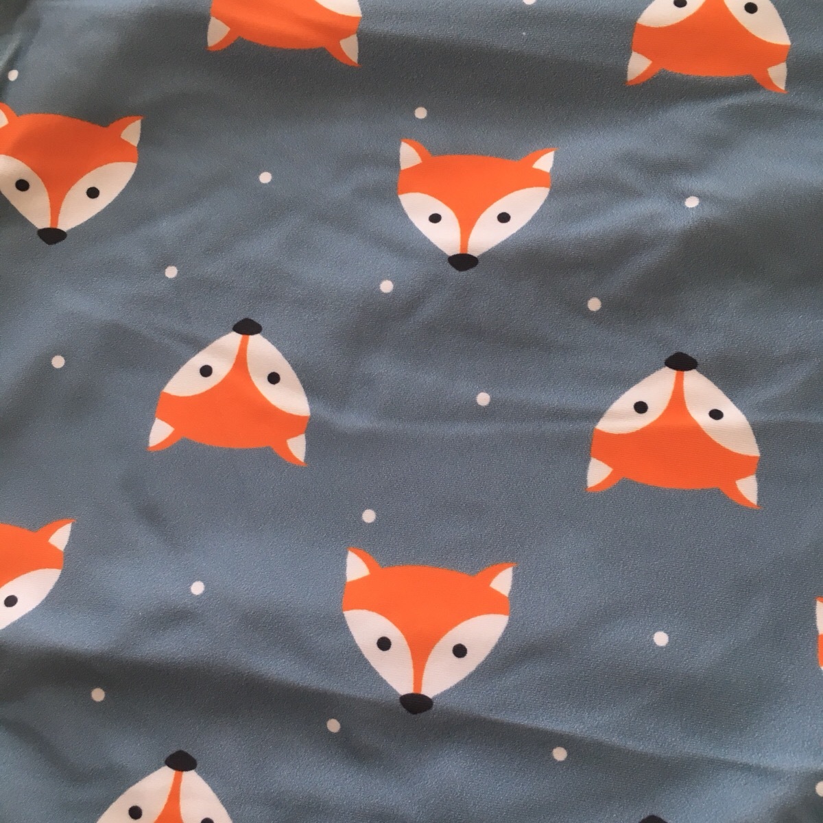  Kids swimsuit fox pattern 4T(90.) sunshade cap attaching set Northern Europe 