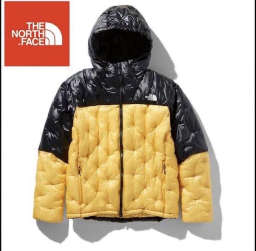 THE NORTH FACE ポラリスインサレーテッドフーディ ダウンジャケット M イエロー×ブラック NY81902