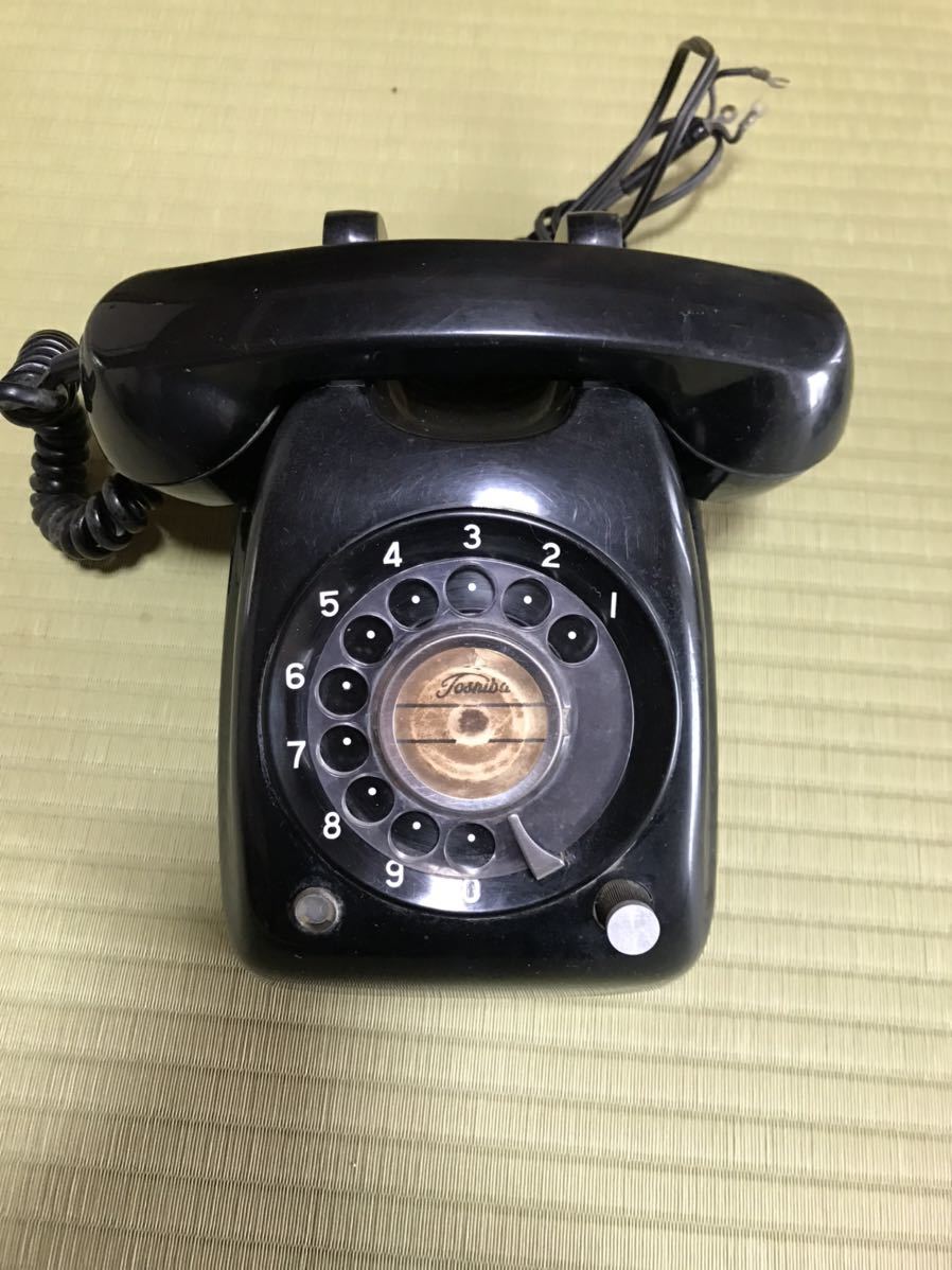 ダイヤル式電話 2台 黒電話 昭和レトロ アンティークの画像2