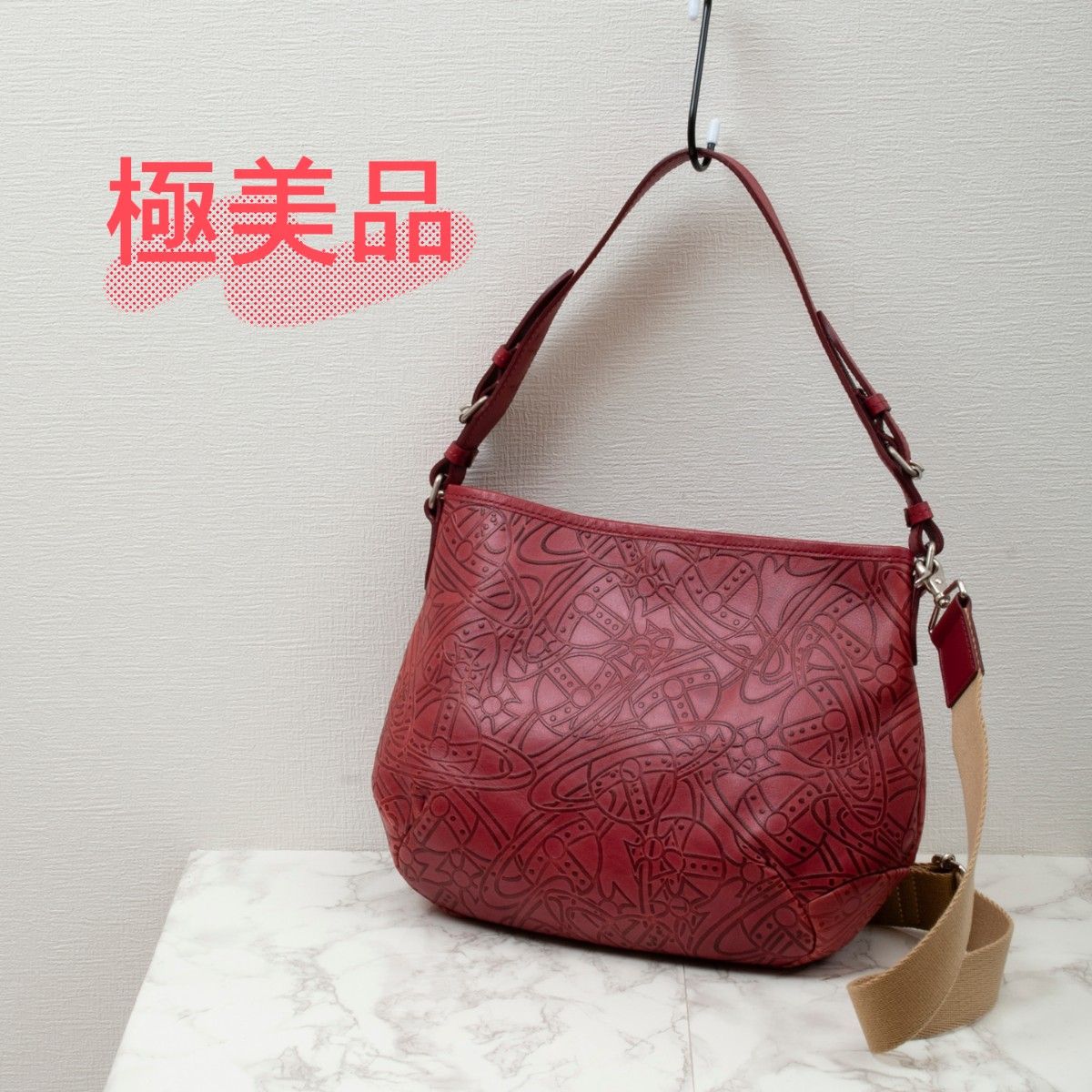 B5可 Vivienne Westwood レザー アーサー ショルダーバッグ-