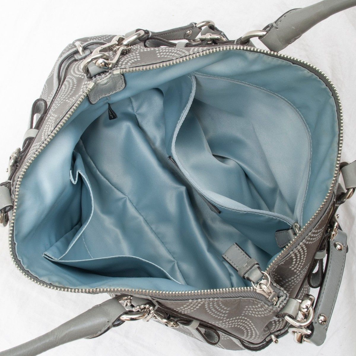 極美品】COACH(コーチ) オプアート 2way ハンドバッグ グレー! | www