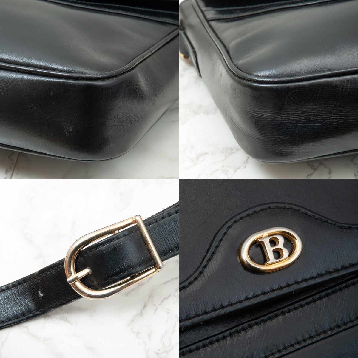 美品】BALLY(バリー) ヴィンテージ レザー ショルダーバッグ 美品】BALLY(バリー) ヴィンテージ レザー ショルダーバッグ