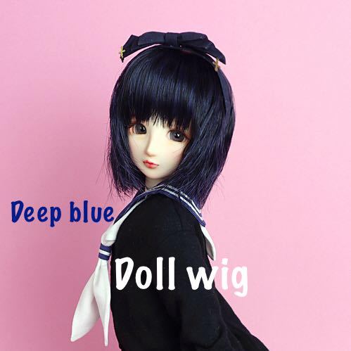 新品未開封 angel philia OSD106番目 ドール用 ウィッグ/wig ウフルショートボブ ディープブルー vmf50/アゾン/オビツ/parabox/東京ドール_画像1