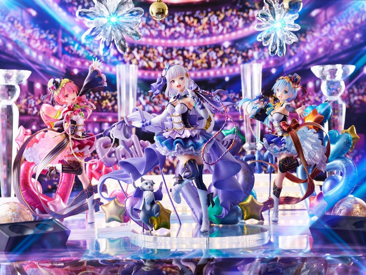 エミリア レム ラム アイドルVer フィギュア リゼロ Re:ゼロから始める
