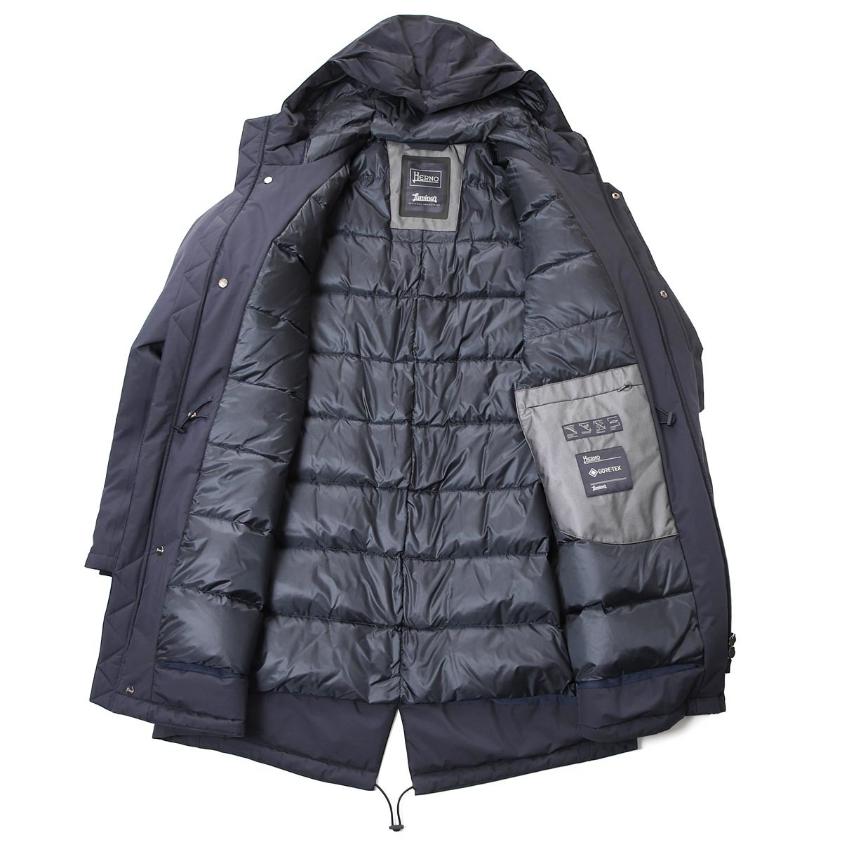 新品タグ付き HERNO GORE LAMINAR ダウン 20AW サイズ52 ゴア ネイビー