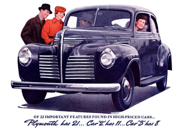 ◆1940年の自動車広告　プリムス　PLYMOUTH クライスラー_画像1