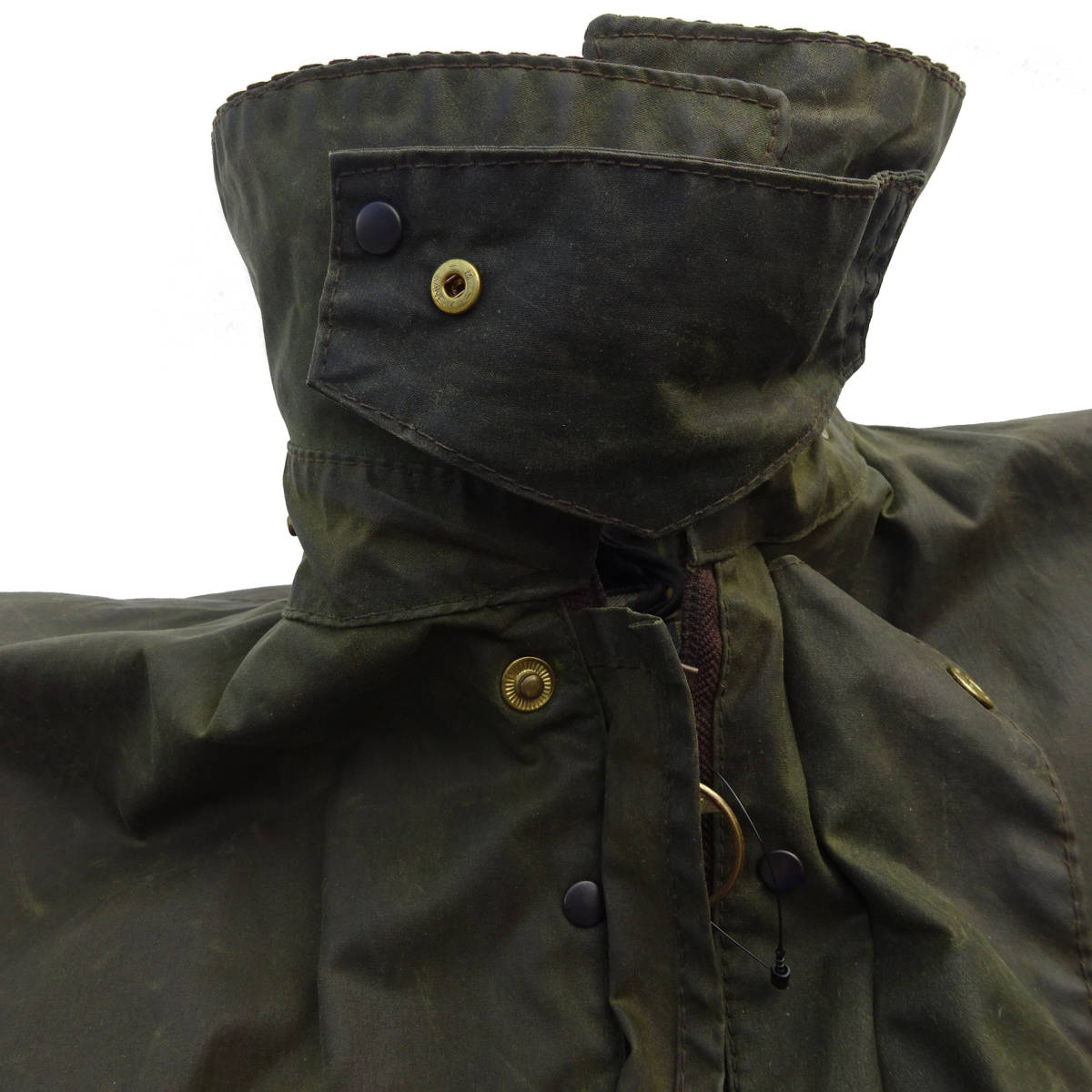 英国製　1980'S　1985年製　Barbour　バブアーボーダー BORDER ビンテージ2ワラント2クレスト時期イギリス製オイルドジャケットコート40_画像9