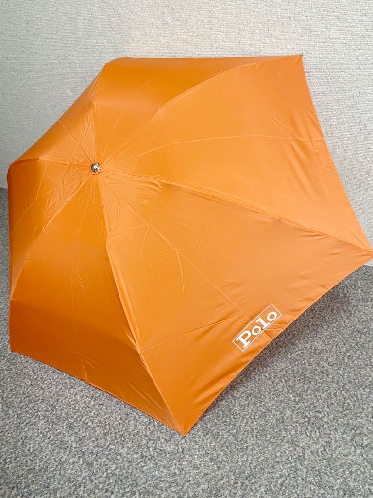 新品 ラルフローレン 雨傘 傘 折りたたみ傘 女性用 軽量 オレンジ_画像4