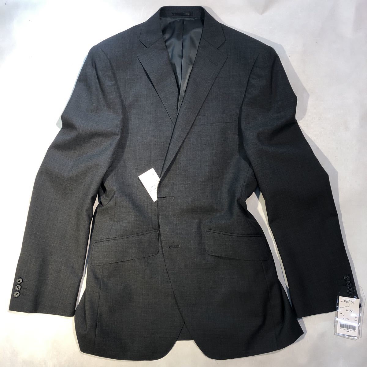 [ size A8 XXL*book@ pcs place tailoring ] tag equipped 2B single suit gray series unlined in the back / center Benz 86cm/no- tuck super light weight soft suit 