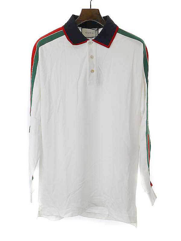 GUCCIテクニカルジャージ長袖ポロシャツ美品! 【爆買い!】 67.0%OFF