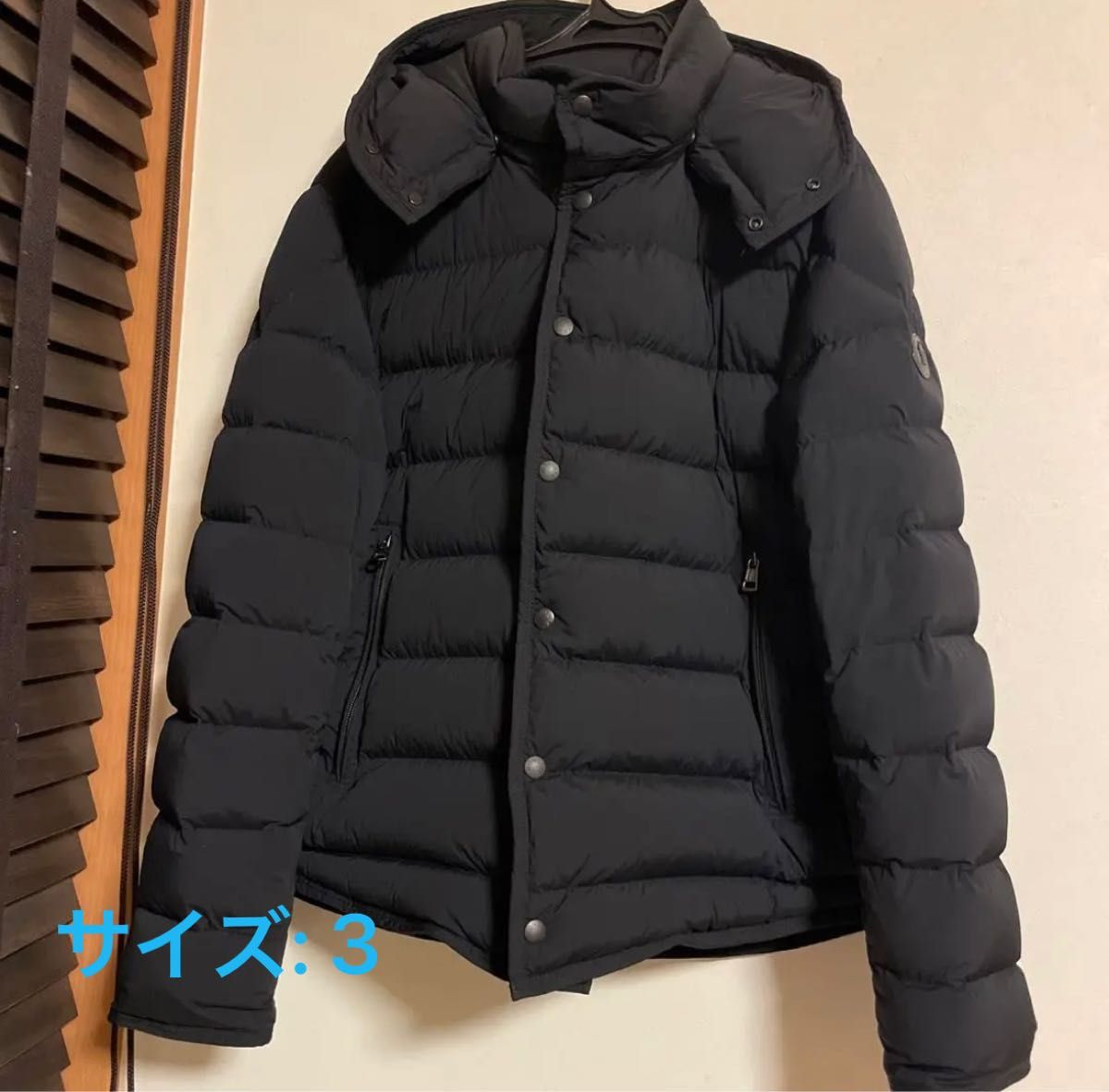 美品！MONCLER モンクレール NAZAIRE ナザーレ サイズ3 マットブラック 超軽量ダウン