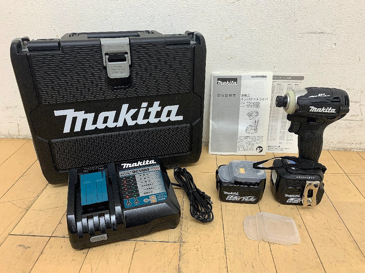 贅沢 マキタ makita 14.4V 充電式インパクトドライバ フルセット 黒 TD162DRGXB 1台 マキタ(Makita) 充電式インパクトドライバ(黒)14.4V6Ah バッテリ2本・充電器・ケース付 TD162DRGXB
