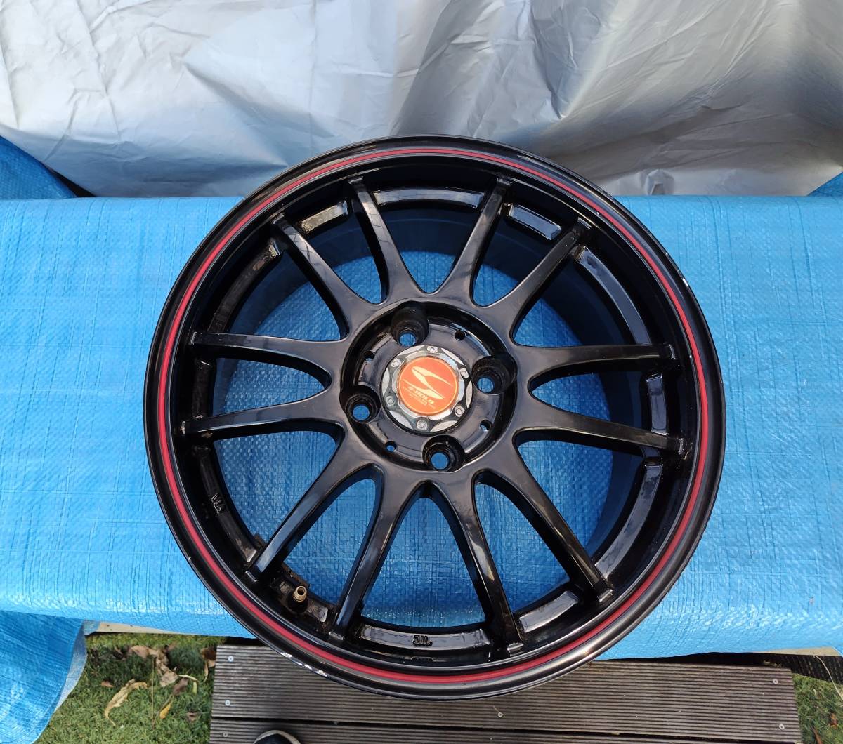 良品 S-HOLDアルミホイール 15インチ 6J 4穴 PCD100 ET42 4本(社外品