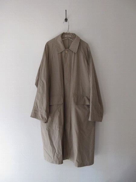 AURALEE オーラリー FINX WEATHER CLOTH CHECK COAT