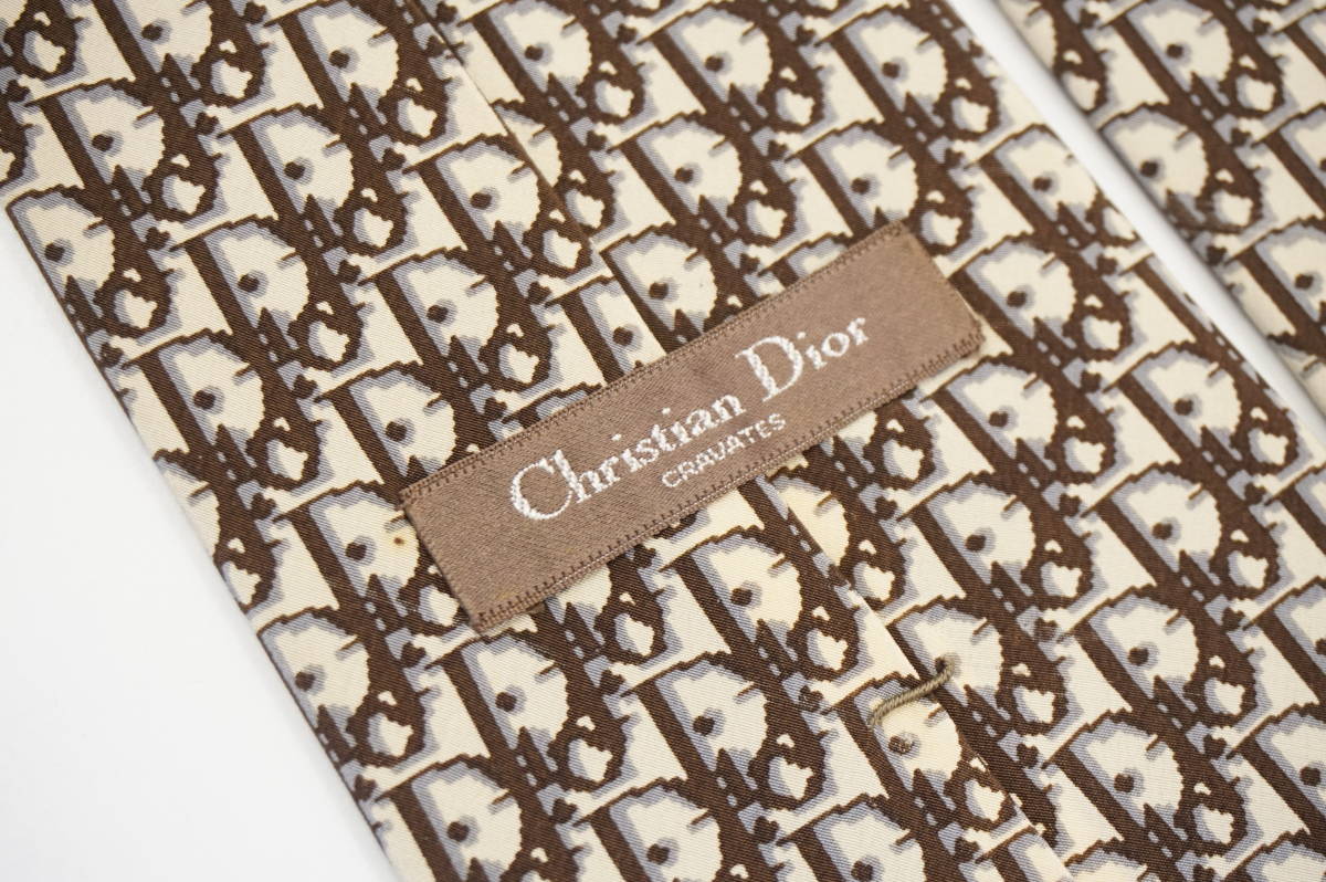 送料無料 Christian Dior/クリスチャンディオール*トロッタ柄*ネクタイ