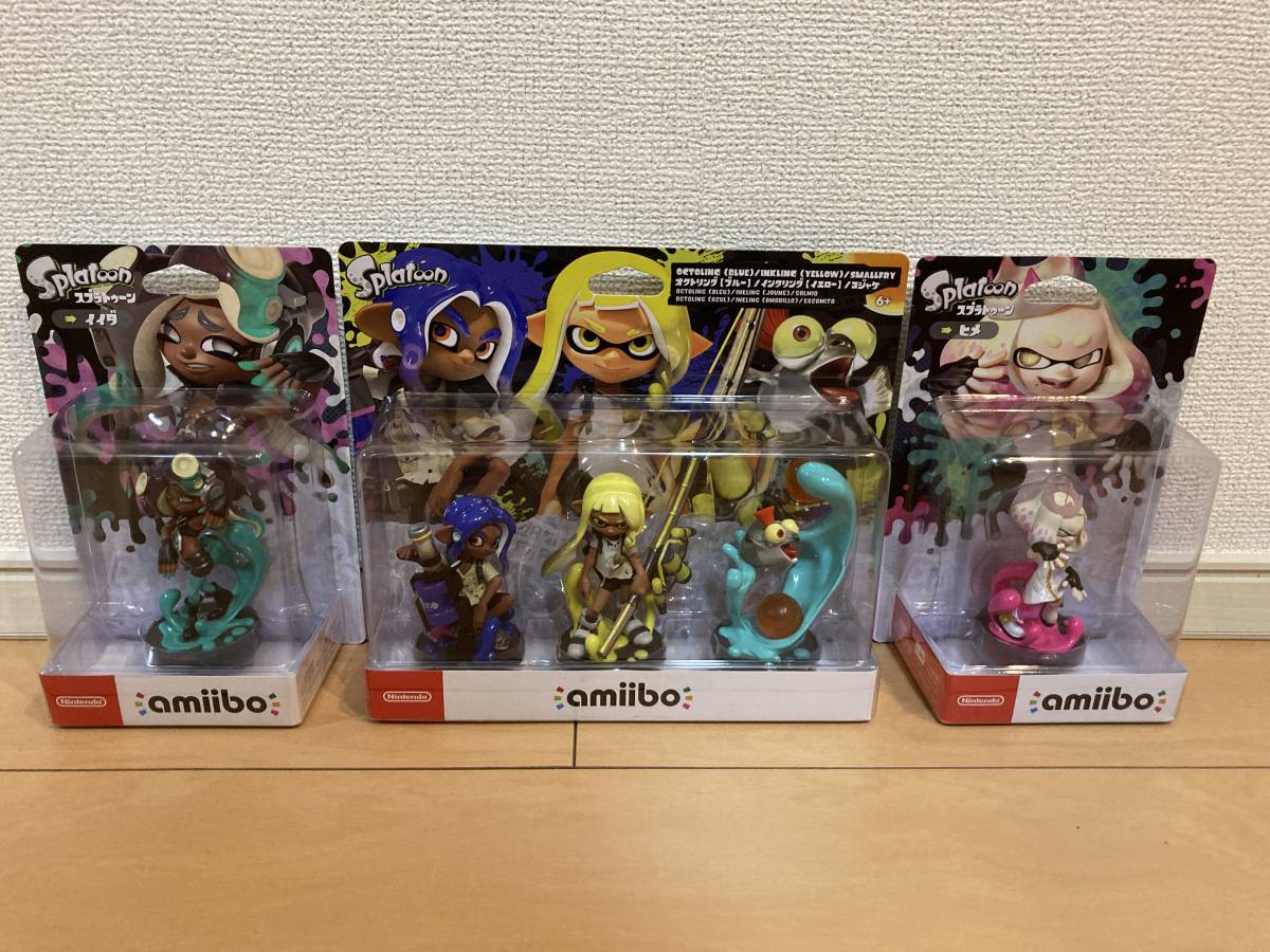 【新品/未開封品】ニンテンドー Nintendo 任天堂 アミーボ amiibo 3種 ヒメ＆イイダ&トリプルセット(スプラトゥーンシリーズ)_画像1