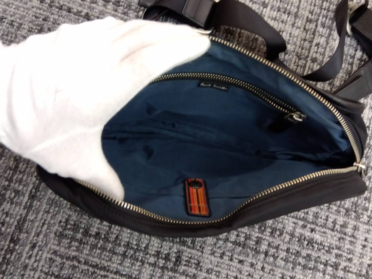 メカニカル PaulSmith(ポールスミス)ブラック ウエストポーチ美品 通販 ポールスミス ボディバック ウエストポーチ レザー ブラック メンズ