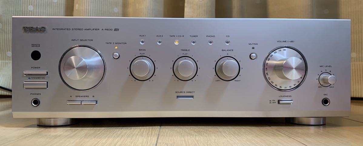○【】TEAC プリメインアンプ INTEGRATED STEREO AMPLIFIER A-R630、完
