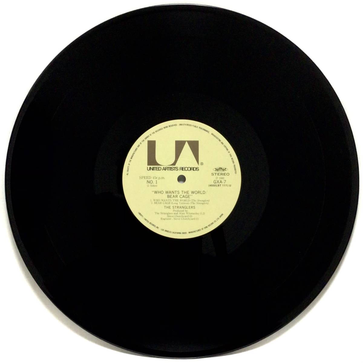 【日12ミニLP】 ストラングラーズ THE STRANGLERS / WHO WANTS THE WORLD / BEAR CAGE / 1980 日本盤 12インチシングル ミニLPレコード 45_画像3